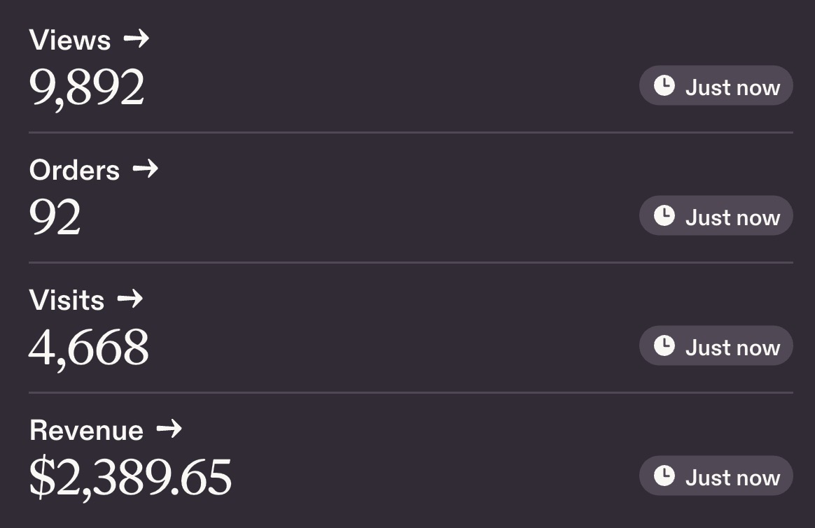 Client results screenshot
